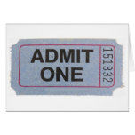 admit one greeting cards