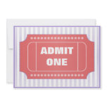 Admit One Movie Party Red Periwinkle