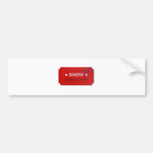 Admit One Ticket Bumper Sticker