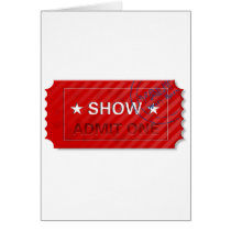 Admit One Ticket Cards