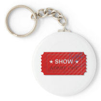 Admit One Ticket Key Chain