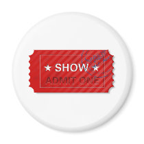 Admit One Ticket Refrigerator Magnets