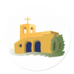 Adobe Style Yellow Church