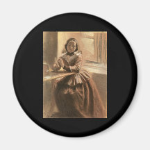 Adolph von Menzel Emilie the Artist's Sister Refrigerator Magnets