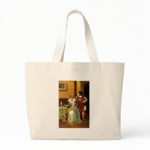 Adolphe Alexandre Lesrel The Attentive Courtier Tote Bags