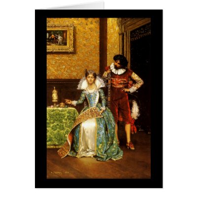 Adolphe Alexandre Lesrel The Attentive Courtier Greeting Cards by art_world