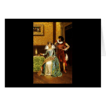 Adolphe Alexandre Lesrel The Attentive Courtier Greeting Cards