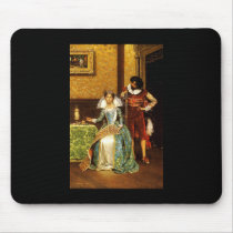Adolphe Alexandre Lesrel The Attentive Courtier Mousepads