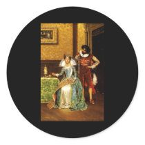 Adolphe Alexandre Lesrel The Attentive Courtier Stickers
