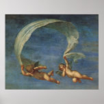 Adonis Led by Cupids (detail) by Francesco Albani Poster