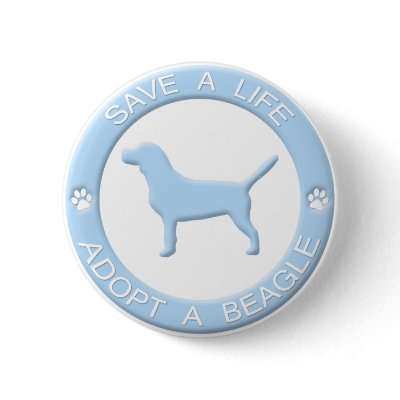 Adopt a Beagle Button by MenagerieMayhem