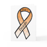 Adopt a Beagle Orange Awareness Ribbon Greeting Cards