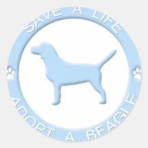 Adopt a Beagle Stickers