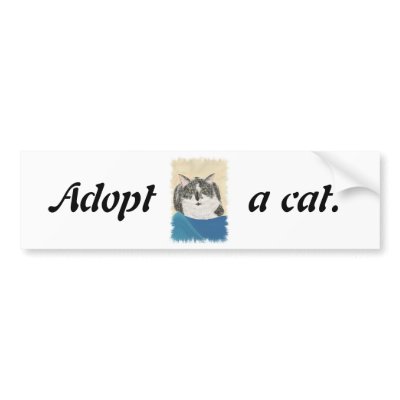 Adopt a cat promotion products by Cherylsart