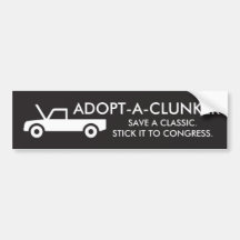 ADOPT-A-CLUNKER BUMPER STICKERS