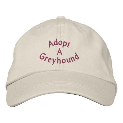 Adopt A Greyhound Embroidered Baseball Cap by SmilinEyesTreasures