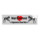 Adopt A Greyhound Rescue Bumper Sticker bumper stickers