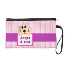 Adopt A Pet, Adorable Sign Wristlet Clutch