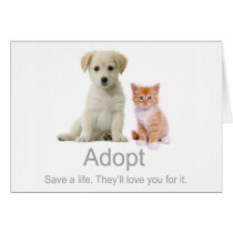 adopt a pet greeting cards