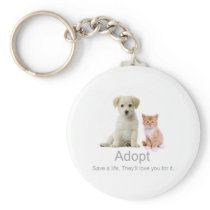 adopt a pet keychain