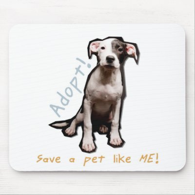 adopt a pet like me mousepad by rescueadog