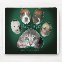 Adopt a pet mouse pads