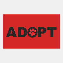 Adopt A Pet Rectangle Sticker
