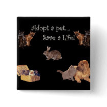 adopt a pet save a life pin