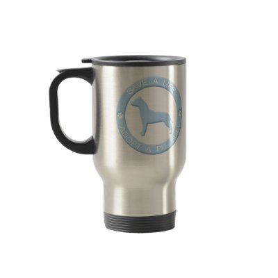 Adopt a Pit Bull Travel Mug by MenagerieMayhem