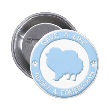 Adopt a Pomeranian Button
