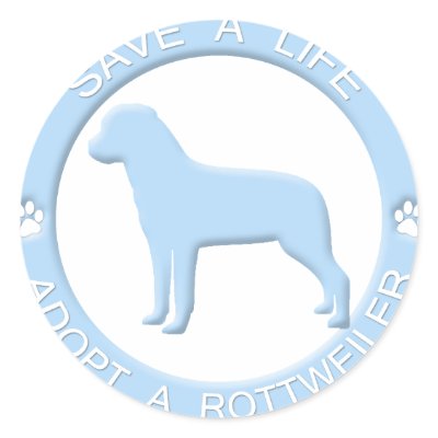 Adopt a Rottweiler Stickers by MenagerieMayhem
