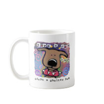 Adopt a shelter dog, Love a dog Mugs