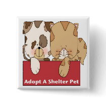 Adopt A Shelter Pet Pinback Button