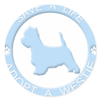 Adopt a Westie Stickers