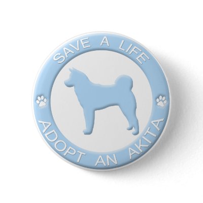 Adopt an Akita Button by MenagerieMayhem