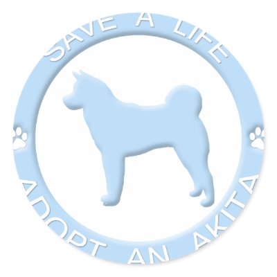 Adopt an Akita Stickers by MenagerieMayhem