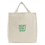 ADOPT DON'T SHOP BAG embroidered bags