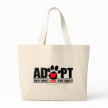 Adopt Pawprint Canvas Bags
