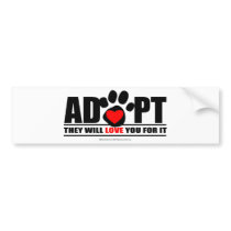 Adopt Pawprint Bumper Stickers