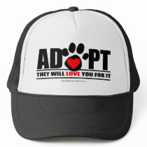 Adopt Pawprint Mesh Hats