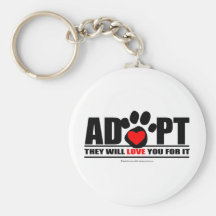 Adopt Pawprint Key Chain