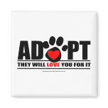 Adopt Pawprint Magnet