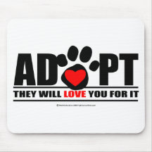 Adopt Pawprint Mouse Pad
