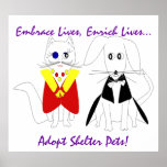 "Adopt Shelter Pets... Enrich A Life" Poster