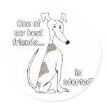 Adopted~WhitewithBrindle Stickers