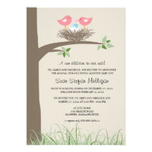 Adoption Announcement Baby Bird's Nest