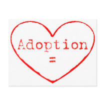Adoption = Love Postcard