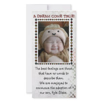 adoption photo card