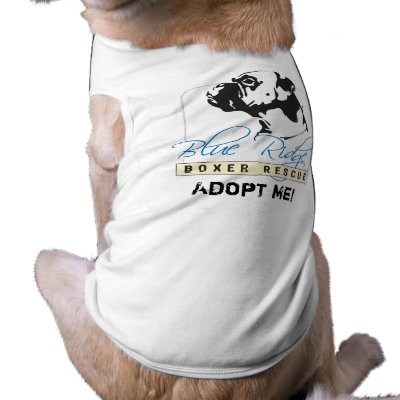 Adoption Shirt For Blue Ridge Boxer Rescue Dog Tee Shirt by GINACENTRAL