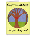 Adoption Tree Congratulations on your Adoption! Greeting Cards